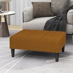 vidaXL Repose-pied Marron 78x56x32 cm Velours