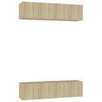 vidaXL Meubles TV 4 Pièces Chêne sonoma 60x30x30 cm Aggloméré