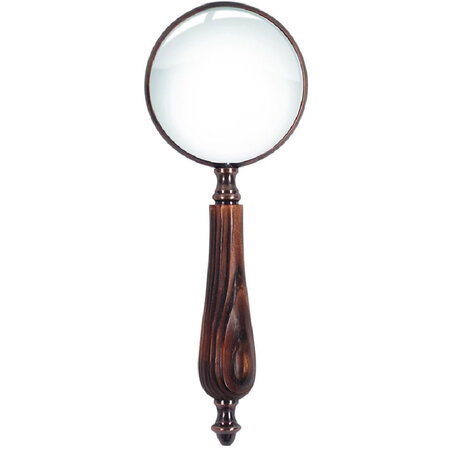 Loupe décorative avec manche en bois
