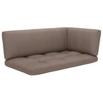 vidaXL Canapé palette 2 places et coussins Pin imprégné de marron miel