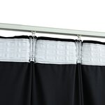 vidaXL Rideau occultant avec crochets Velours Noir 290x245 cm