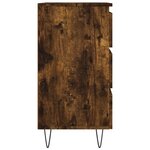 vidaXL Tables de chevet 2 Pièces chêne fumé 40x35x69 cm bois ingénierie