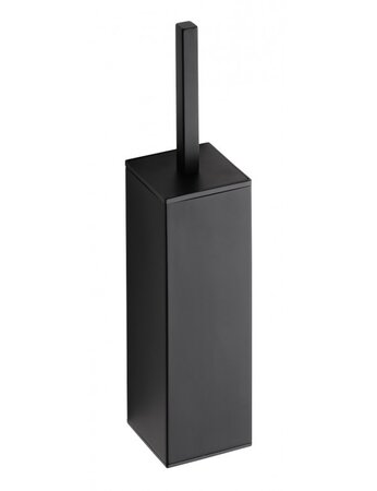 Goupillon de toilette mural carré NERO en laiton noir 40 x8 x8 cm