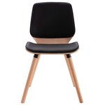 vidaXL Chaises à manger lot de 2 noir similicuir