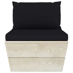 vidaXL Salon de jardin palette 7 Pièces avec coussins Épicéa imprégné