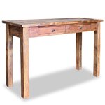 vidaXL Table console Bois de récupération massif 123 x 42 x 75 cm