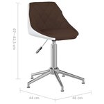 vidaXL Chaises à manger pivotantes lot de 4 marron et blanc similicuir