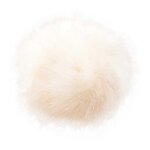 Pompon fausse fourrure blanche