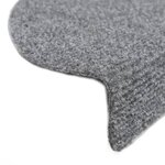 vidaXL Tapis d'escalier auto-adhésif 15 Pièces 65 x 21 x 4 cm Gris clair