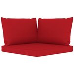 vidaXL Salon de jardin 6 Pièces avec coussins rouge