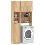 vidaXL Ensemble de meuble pour machine à laver Chêne sonoma Aggloméré