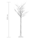 vidaXL Sapin de Noël 140 LED colorées Saule 1 5 m Int/Ext