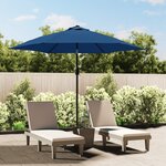 vidaXL Parasol d'extérieur avec poteau en métal 300 cm Azuré