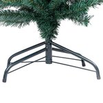 vidaXL Sapin de Noël artificiel mince avec support vert 150 cm PVC
