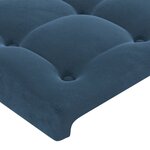vidaXL Tête de lit à LED Bleu foncé 200x5x78/88 cm Velours