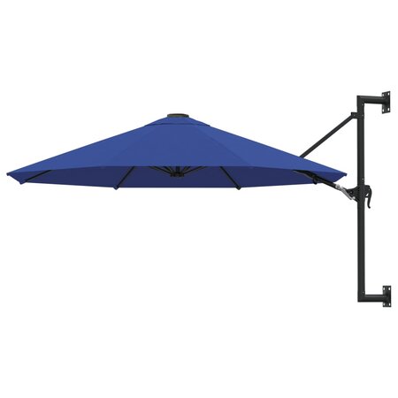 vidaXL Parasol mural avec mât métallique 300 cm Bleu