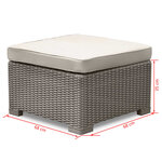 Allibert Pouf d'extérieur California Cappuccino 233447
