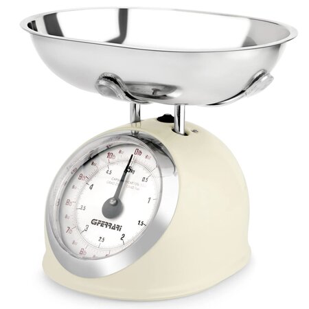 G3ferrari balance de cuisine mécanique crème 5 kg g20003