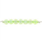165 perles 5 x 7 mm - lettres rondes - vert clair