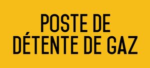 Autocollant vinyl - poste de détente de gaz - l.200 x h.100 mm uttscheid