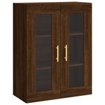 vidaXL Buffet haut Chêne marron 69 5x34x180 cm Bois d'ingénierie
