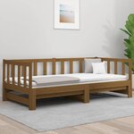 vidaXL Lit coulissant Marron miel 2x(80x200) cm Bois de pin massif