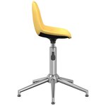 vidaXL Chaises pivotantes à manger lot de 2 jaune moutarde tissu