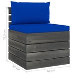 vidaXL Salon palette de jardin 7 Pièces avec coussins Bois de pin massif