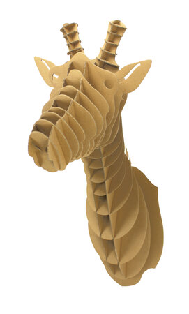 Maquette en carton Trophée Girafe 58 x 19 x 41 cm