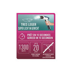CALOR DT6130C0 Access Steam First Défroisseur vapeur, Réservoir 70 ml, Vapeur 20 g/min, Chauffe en 15 sec, Assainissant, Tous tissus
