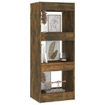 vidaXL Bibliothèque/Séparateur de pièce Chêne fumé 40x30x103 cm