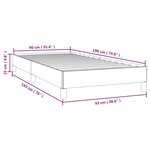 vidaXL Cadre de lit Gris foncé 90x190 cm Velours