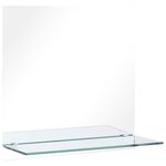 vidaXL Miroir mural avec étagère 60x60 cm Verre trempé