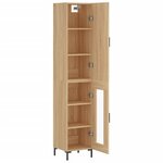 vidaXL Buffet haut Chêne sonoma 34 5x34x180 cm Bois d'ingénierie