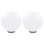 vidaXL Lampes à LED sous forme de boule 2 Pièces Sphérique 50 cm PMMA