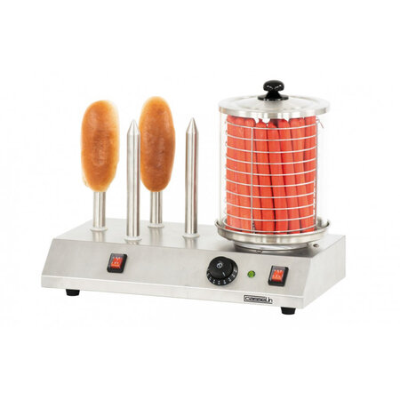 Appareil à hot dog professionnel 4 plots - casselin -  - acier inoxydable 505x280x400mm