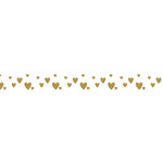 Washi tape petit coeurs  or  10mm  rouleau 15m