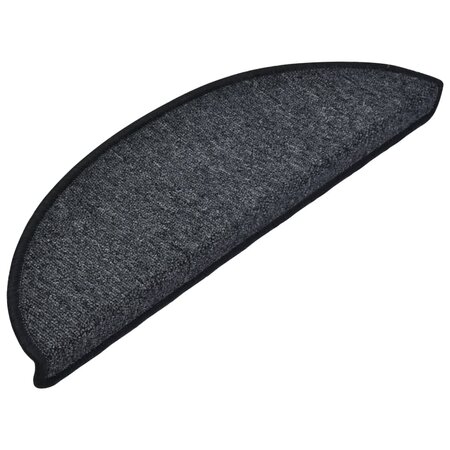 vidaXL Tapis d'escalier 15 Pièces Anthracite 56x17x3 cm