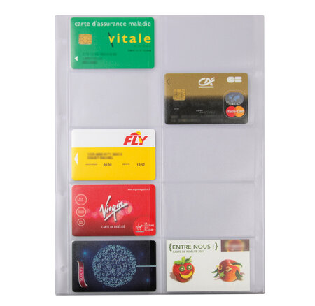 Recharge accessoire Exatime 29 Pochettes cartes de visite 4 pochettes EXACOMPTA