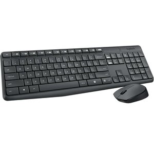 Kit souris et clavier sans fil combi pack standard usb us international noir