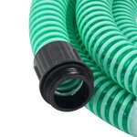 vidaXL Tuyau d'aspiration avec raccords en laiton vert 1 1" 4 m PVC