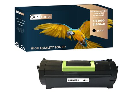 Qualitoner lot de x1 toner 51b2000 51b00a0 noir compatible pour lexmark