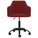 vidaXL Chaises pivotantes salle à manger 2 Pièces Rouge bordeaux Velours