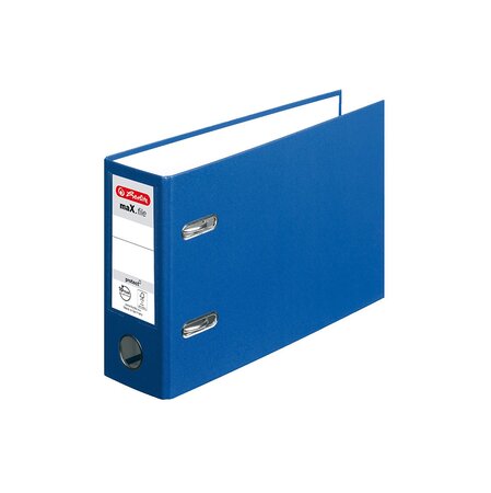 Classeur à levier PP maX.file protect, A5 à l'italienne, bleu HERLITZ