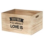 Caisse en bois empilables home (lot de 3)