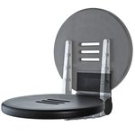 Ridder siège de douche pliant premium noir 34 cm 150 kg a0210010