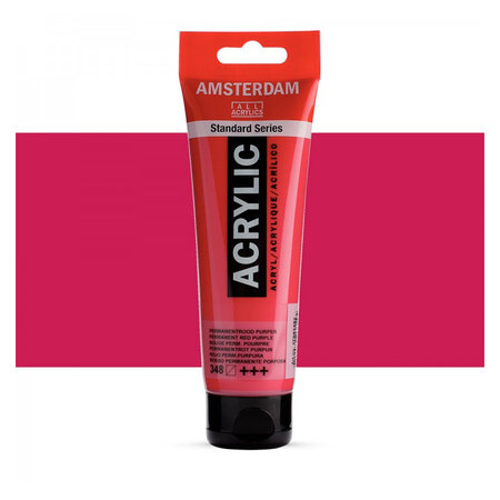 Tube de peinture acrylique - 120 ml - rouge perm pourpre - amsterdam
