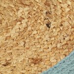 vidaXL Napperons 6 Pièces Naturel et vert 38 cm Jute et coton