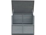 Coffre de jardin en bois "Caja" - 137 x 91 x 121 cm - Anthracite