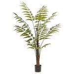 Emerald Fougère artificielle en cuir 150 cm en pot Vert